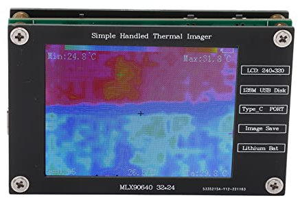 TSLVTA Caméra d'imagerie Thermique avec écran LCD de 2,8 Pouces, résolution IR 320 x 240, 76 800 Pixels, Plage de Mesure de -4 °F à 572 °F, caméra Infrarouge Rechargeable