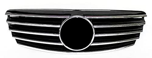 Griglia Radiatore Griglia da Corsa per Paraurti Anteriore in Stile AMG con Stemma per M&ercedes B&Enz Classe E W211 E320 E350 E500 2007-2009