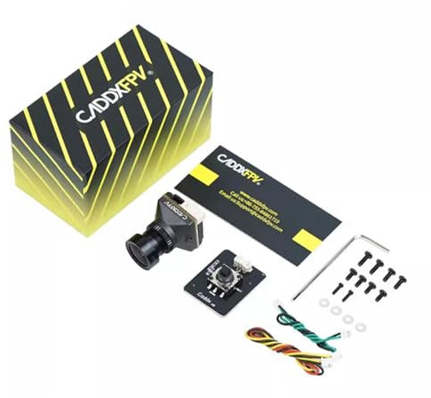 Ratel Pro 1500TVL FPV Schwarzlicht für CADDX Kamera 1/1,8 Zoll Cal Super WDR 125° FOV 2,8 mm 16:9/4:3 NTSC/PAL umschaltbar für Drohnenteile (1 Stück Ratel Pro Schwarz)