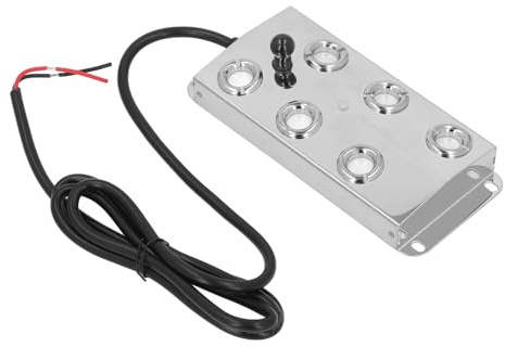 Luqeeg Máquina de Nebulización Ultrasónica, Nebulizador de Cabeza 6 con Acero Inoxidable, Niebla de Atomización Ultrasónica de 1,7 MH y Pulverizador de Agua, Fabricante de Niebla para