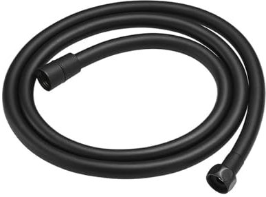 YETGFBH Duschschlauch,Brauseschlauch 150 cm Rohr-Duschschlauch, Flexibler Duschkopf, Ersatzteil, Badezimmer-Wasserschlauch(Black)