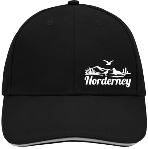 Huuraa Cappy Mütze Norderney Strandmotiv Geschenk | Baseballkappe Basecap Kappe Geschenkidee Unisex Baseball Cap