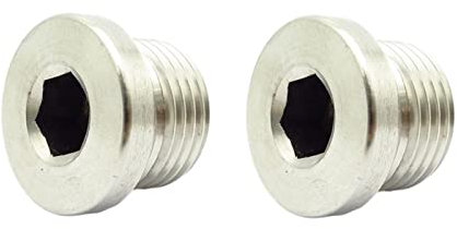 Messing-Endkappenverschraubung, Rohrverschraubung, 2 Stück, 1/8 Zoll – 1 Zoll BSP BSPP Außengewinde, 304 Edelstahl, Innensechskant, Endkappe, Stopfen, Rohrverschraubung, Anschlussadapter(1/2inch)