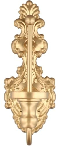 Antiker Wandkerzenhalter, Wand Wanddeko, Gusseisen-Design, Kerzenständer Wand, für Stabkerzen im Schlafzimmer oder Esszimmer, 1 Stück (Gold)