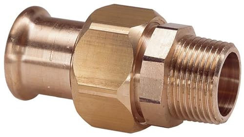 Rotguss - Pressfitting - Verschraubung 22 mm x 1/2 i/AG (Kontur M)