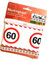 Folat 1 Absperrband * 60. Geburtstag * mit Verkehrsschild-Design // Set Marking Tape Decoration Deko Wimpelkette Jubiläum Sechzig Jahre