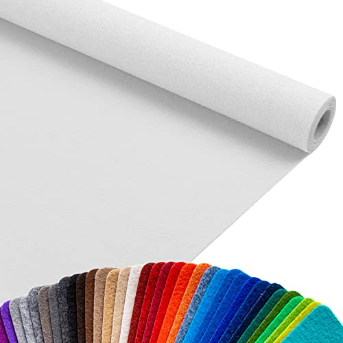 Primaflor Messeteppich Podium | Weiß | 200 x 1300 cm | Flacher Eventteppich aus 100 % Polypropylen, CFL-S1, Precoat-Rücken, 2 mm hoch, für Messe und Event