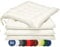 Beautissu 4er Set Stuhlkissen 40x40 mit Bändern – Indoor & Outdoor Sitzkissen Lea mit 5 cm Polsterung - Auflagen für Gartenmöbel & Stühle in Ecru