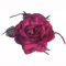 Fascinator mit Rosen, groß, Fuchsia, Haarschmuck, Haarschmuck, elastisch, Fuchsia, Hochzeit, Haarblume, 1 Stück