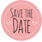 Frau WunderVoll® 48 Aufkleber Save The Date, ROSA, Durchmesser 4 cm/Sticker, Hochzeit, Sticker Hochzeit, Kindergeburtstag, Aufkleber Kinder, Aufkleber Junge, Mädchen, Sticker Mädchen, Jungen