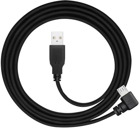 cablecc Câble de charge de données Micro USB 5 broches vers USB 2.0 coudé à 90 degrés vers la gauche pour téléphone et tablette, vitesse de transfert de 480 Mbps (50cm)