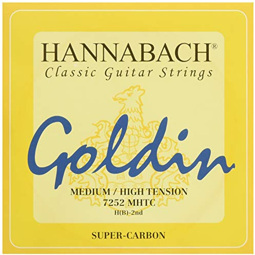 Hannabach Classical Guitar Strings Series 725 Medium/High Tension Goldin Super Carbon - H/B2 - 7252MHTC