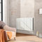 NRG 600x1156 mm Gloss White Column Designer Radiator Horizontal Single Flat Panel