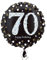 Amscan 3374101 - Standard Folienballon Happy Birthday 70, Durchmesser circa 43 cm, Heliumballon, Geburtstag