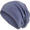 style3 Warme Herbst Winter Slouch Beanie XXL aus atmungsaktivem, feinem und leichten Jersey Unisex Mütze Wintermütze One Size, Farbe:Jeansblau