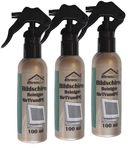 3 x Bildschirmreiniger für TV und PC 100ml, Monitor-Spray, Cleaner, TV-Cleaner