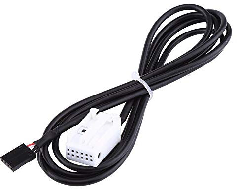 KIMISS Adaptador de arnés de zócalo de Interruptor AUX USB para automóvil