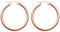 day.berlin Creolen Circle in Rosegold 18k vergoldet, Damen Ohrringe 3cm Durchmesser, 3mm stark, 316L Edelstahl nickelfrei und wasserfest