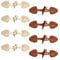 Zasiene Knebelknöpfe mit Verschluss 8 Paare Leder Knebelknopf Eleganter Stil Knebelknöpfe Holz Knöpfe für Jacken Mantel für DIY Handwerk Kleidung Nähen Dekoration Zubehör(Beige und Braun)