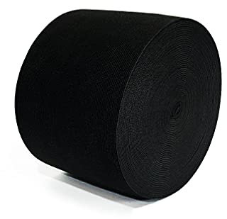 Gummiband Breit, Breites Gummiband Nähen, Elastisches Band zum Nähen, Gummiband zum Nähen,Elastisches Farbband Nähen, ideal zum Nähen von Taillenbändern und Bastelzubehör schwarz (80mm x 25m)