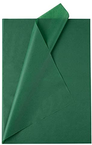 Geschenkpapier Seidenpapier Dunkelgrün- Papier zum verpacken Dunkelgrün 50x70 cm, Decoupage seidenpapier Dunkelgrün 50 Blatt
