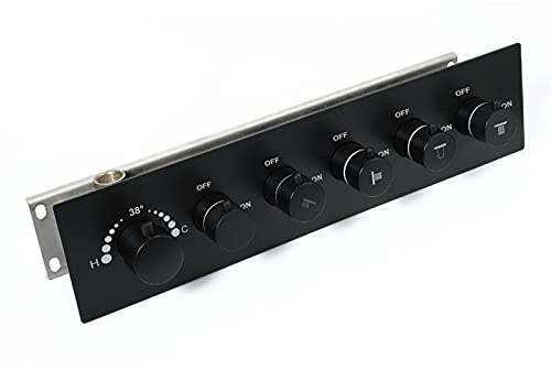 JMXD Miscelatore Termostatico a 5 Vie 5 Funzioni Termostatico Incasso Ottone Doccia Incasso con Deviatore Miscelatore Doccia può Funzionare Contemporaneamente, 6 Manici Rotondi,Nero