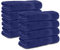 Komfortec 8er Handtücher 50x100 cm Set aus 100% Baumwolle, Frottee, Weich, Navyblau