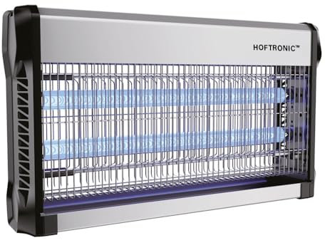 HOFTRONIC Volt - Destructeur d'insectes 4200 Volt (Haute Tension) - Piège à Insectes UV 30 Watt 100m² - Efficace Contre Les Mites Alimentaires, Mites de Jardin, moustiques, Mouches et Insectes