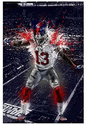 ACIDI Malerei auf Leinwand 60 * 90cm Odell Beckham Jr Poster Portrait Art 6 Wandkunst Gemälde für Wohnzimmer Schlafzimmer Kein Rahmen