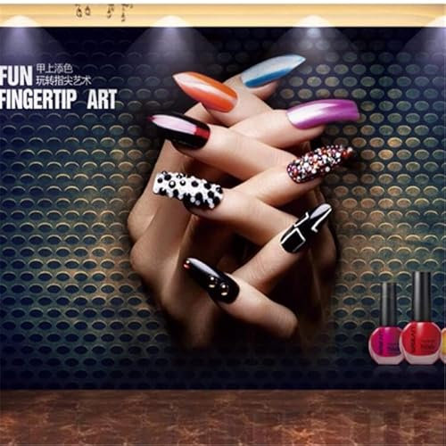 Custom Grote Muurschildering 3d Behang 3D Effect Driedimensionale Vingernagel Tool Achtergrond Muur Papel De Pared * 150cm x 105cm (59.1x41.3inch)