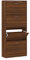 vidaXL Mueble Zapatero Armario Pasillo Entrada Estante Almacenamiento Organizador Sala de Estar Dormitorio Contrachapada Color Marrón Roble