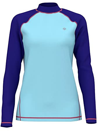 Generic HDTIYUYP Rash Guards für Damen, UV-Schutz, schnell trocknendes, aktives Wassersport-Schwimm-T-Shirt, atmungsaktives Surf-Shirt, Beach Wet Top, hellblau, XXL