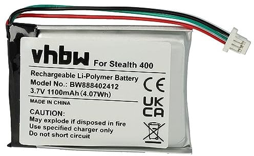 vhbw Akku kompatibel mit Turtle Beach Ear Force Stealth 700X Gen 2 Wireless Headset Kopfhörer (1100mAh, 3,7V, Li-Polymer)