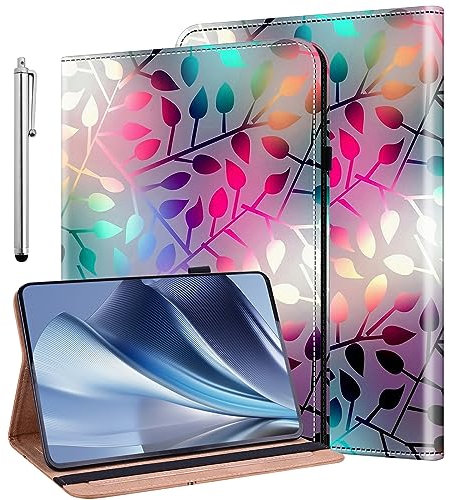 BOLELAW Hülle für Samsung Galaxy Tab A 10.1 2019 SM-T510/SM-T515 Case mit Stifthalter, Hochwertige PU-Lederhülle Stilvolle Schutzhülle für Galaxy Tab A SM-T510 Tablet Hülle, Ahornblatt