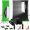 PIXETOOL Fotostudio Set - Greenscreen (2,8mx1,8m) mit Ständer (2m x 2m) – Softbox Mit Lampen Set - 3X Fotohintergrund - Reflektor - Gaming Streaming Fotografie Zubehör - Studiolicht Fotolampe
