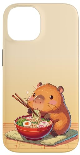 süße Capybara isst Ramen Nudeln Capybaras Ramen Hülle für iPhone 14