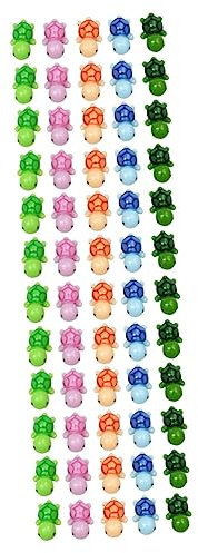 VANZACK 60pcs Miniature Turtle Statue Mini Animals Figures Resin Turtle Ornament for Garden