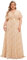 Ever-Pretty Robe de Soirée Grand Taille Mousseline Col V Femme Demoiselle Rose Dorée 56