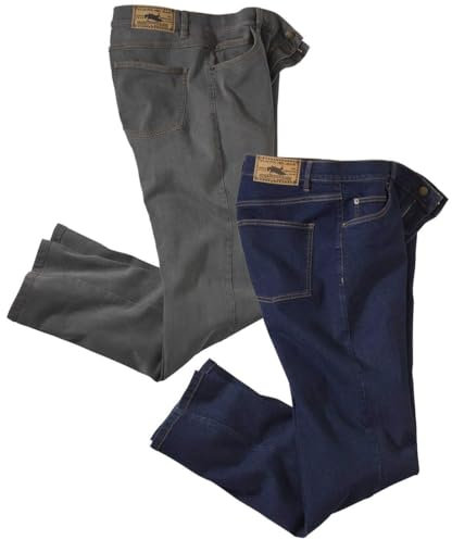 ATLAS FOR MEN - Lot de 2 Jeans Regular Stretch Confort - 48