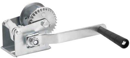 VAIDPRO Treuil manuel pour remorque de bateau, capacité de 226,8 kg, rapport de vitesse 4,1:1, poignée antidérapante de 21,6 cm, cliquet manuel pour VTT, UTV, bateau, remorque marine