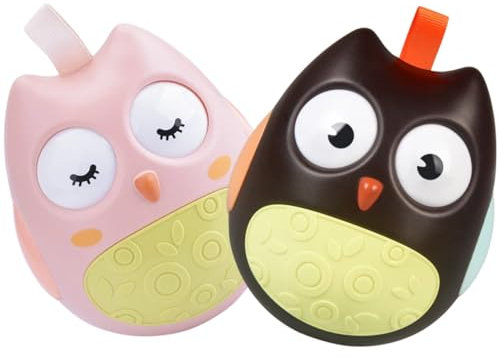 KOMBIUDA 2stücke Stehaufmännchen Spielzeug Eule Form Junge Mädchen Lernspielzeug Jahre Tragbar Leicht Für Stuhlwagen Und Boden Geeignet