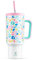 Meoky 1182ml Tumbler with Straw and Lid, 40oz Tumbler with Handle, Insulated Stainless Steel Travel Mug Water Bottle, 100% Leak-Proof, Cold for 34 Hours or Hot for 10 Hours (Leopard)