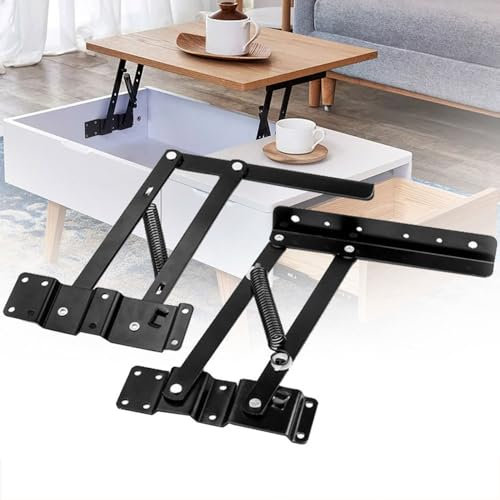 JOSBY Mesa de Centro Plegable elevable, hidráulica de Gas y Resorte, Soporte de bisagra para Estante, Accesorios de Hardware para Muebles, bisagras de gabinete, para Mesa de Centro, Bricolaje