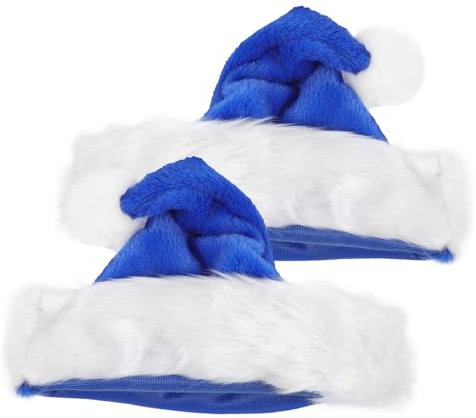 Garneck 2st Weihnachtsdekoration Hut Hooey-hüte Für Männer Feiertagsparty Liefert Urlaubshut Weihnachtsschmuck Herrenhüte Weihnachtsbaumspitze Dekoration Neuheit Weihnachtsmütze Blue Stoff