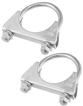 Partuto Round U Bolt Muffler Exhaust Clamps for Car / 2 ID 52mm / 2 Pcs Replacement