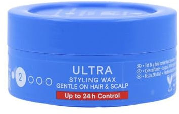 6er Pack - Schwarzkopf Taft Styling Wax - Ultra - Level 2-75 ml (hellblaue Dose)