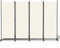 Jopassy Paravent auf Rollen, 4-teilig Trennwand Faltbar 228x181x30cm,Sichtschutzwand,Spanische Wand Sichtschutz aus Polyesterfaser,Paravent Einfache Installation（Beige）