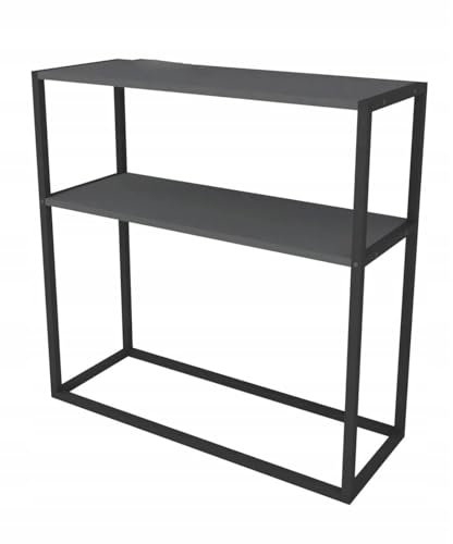 Blue Cape Console pour hallway, cadre en métal, console d'affichage compacte, entrée, salon, robuste, Antrachite (Antrachite)