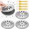 Spetsbst 4 supporti per bobine di zanzara in acciaio inox con 4 spazzole, porta bobine di zanzara con coperchio, contenitore a spirale per la casa, il giardino, il campeggio, i viaggi all'aperto