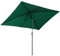 DECHOME - Ombrellone da Giardino Rettangolare 2x3 m Pieghevole e Regolabile con Manovella in Alluminio e Poliestere colore Verde/Nero